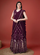 Ready to Wear Fashionable Lehenga Choli in Purple Colour